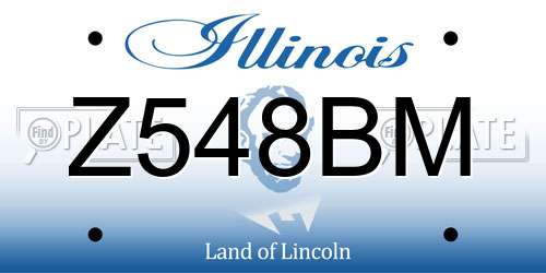 Z548BM Illinois License Plate