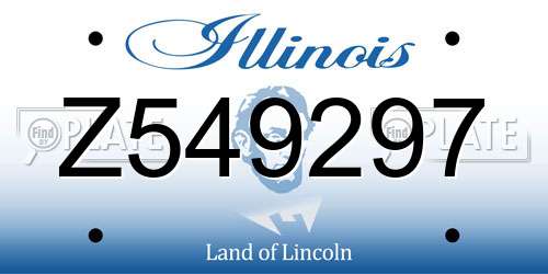 Z549297 Illinois License Plate