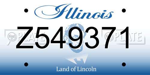 Z549371 Illinois License Plate