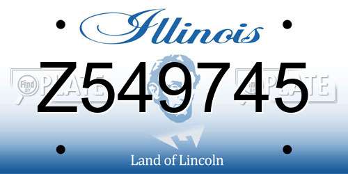 Z549745 Illinois License Plate