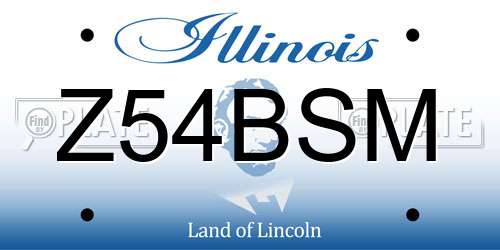Z54BSM Illinois License Plate