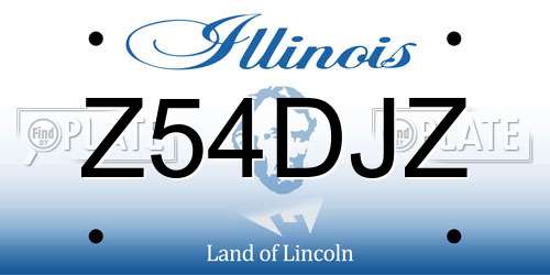 Z54DJZ Illinois License Plate