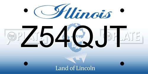 Z54QJT Illinois License Plate