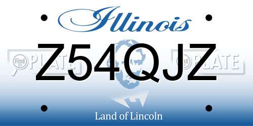 Z54QJZ Illinois License Plate