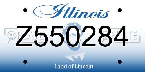 Z550284 Illinois License Plate