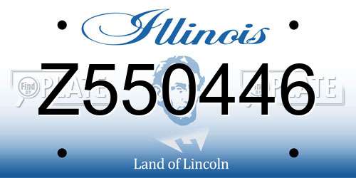 Z550446 Illinois License Plate