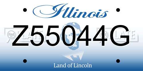 Z55044G Illinois License Plate