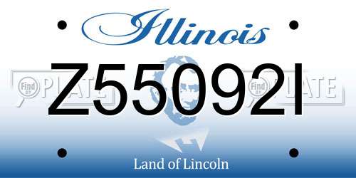 Z55092I Illinois License Plate