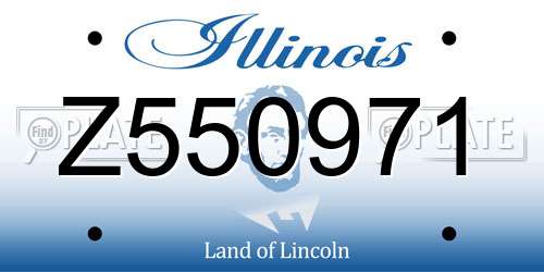 Z550971 Illinois License Plate