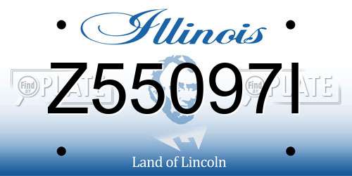 Z55097I Illinois License Plate