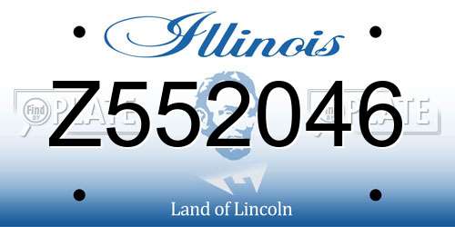 Z552046 Illinois License Plate