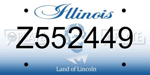 Z552449 Illinois License Plate