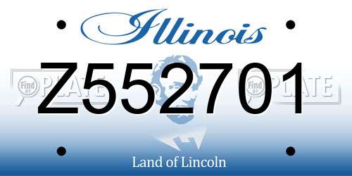 Z552701 Illinois License Plate