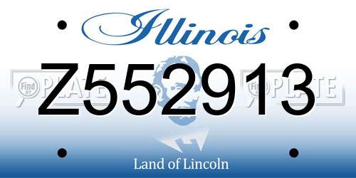 Z552913 Illinois License Plate