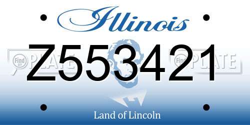 Z553421 Illinois License Plate