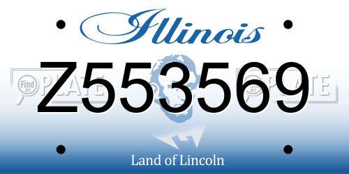 Z553569 Illinois License Plate