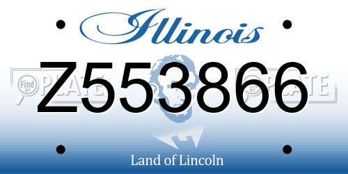 Z553866 Illinois License Plate
