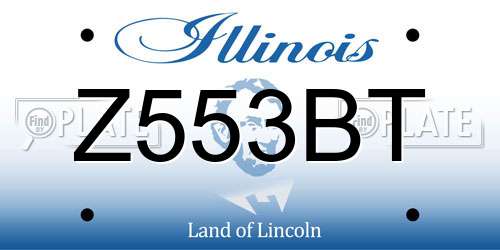 Z553BT Illinois License Plate