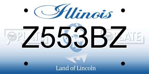 Z553BZ Illinois License Plate