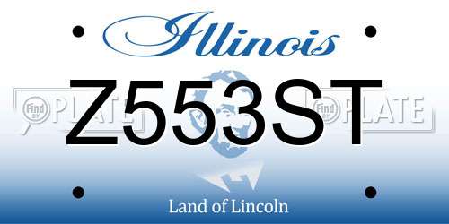 Z553ST Illinois License Plate
