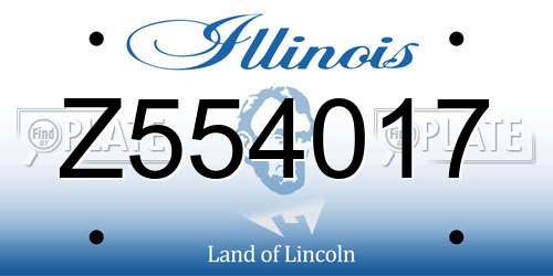 Z554017 Illinois License Plate