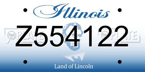 Z554122 Illinois License Plate