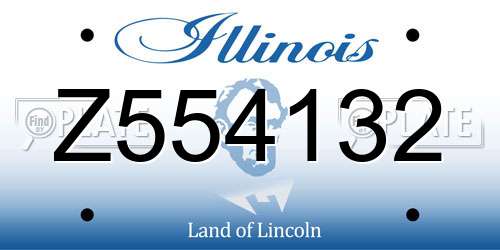 Z554132 Illinois License Plate