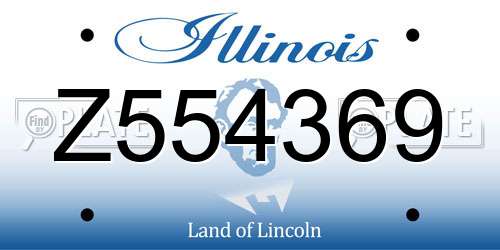 Z554369 Illinois License Plate