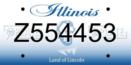 Z554453 Illinois License Plate