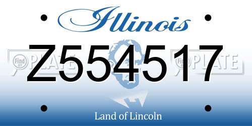 Z554517 Illinois License Plate