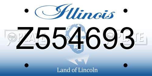 Z554693 Illinois License Plate