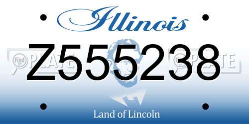 Z555238 Illinois License Plate