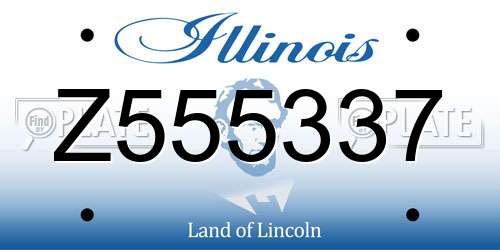 Z555337 Illinois License Plate