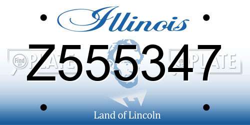 Z555347 Illinois License Plate