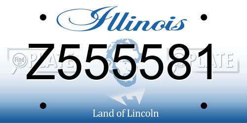 Z555581 Illinois License Plate