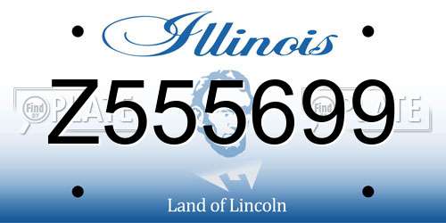 Z555699 Illinois License Plate