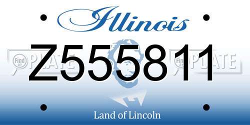 Z555811 Illinois License Plate