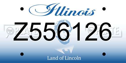 Z556126 Illinois License Plate