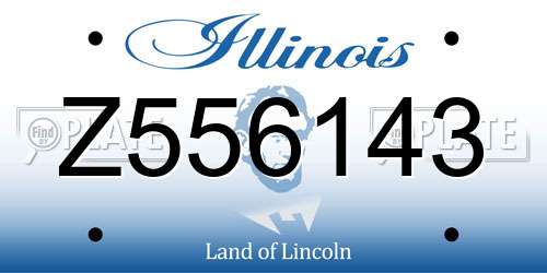 Z556143 Illinois License Plate