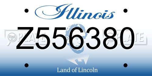 Z556380 Illinois License Plate