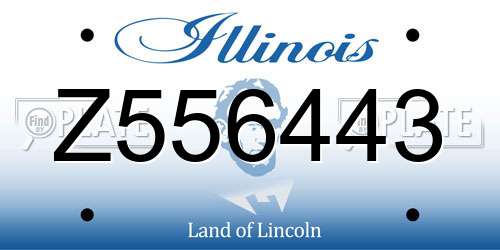 Z556443 Illinois License Plate