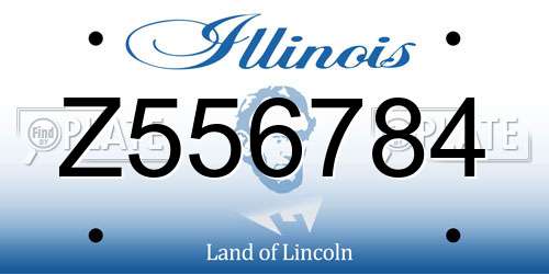 Z556784 Illinois License Plate