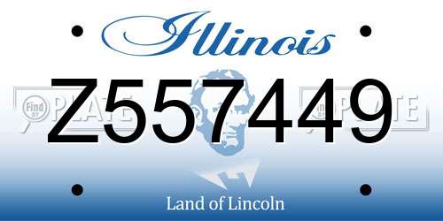 Z557449 Illinois License Plate