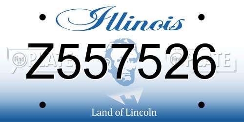 Z557526 Illinois License Plate