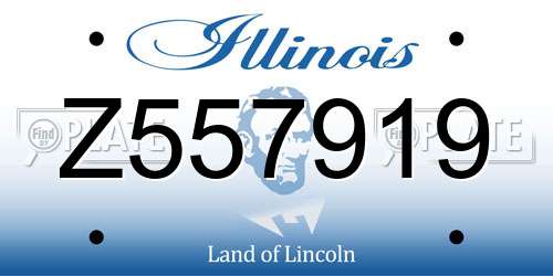 Z557919 Illinois License Plate