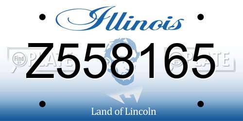 Z558165 Illinois License Plate