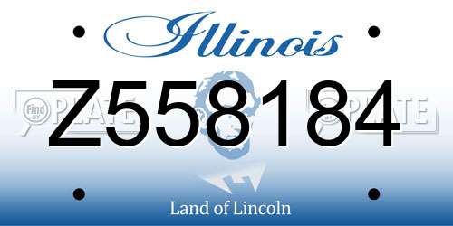 Z558184 Illinois License Plate