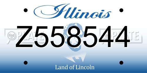 Z558544 Illinois License Plate