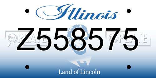 Z558575 Illinois License Plate