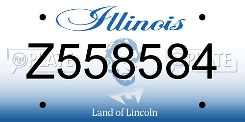 Z558584 Illinois License Plate
